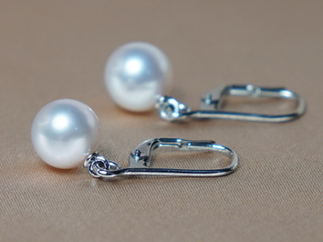 Zlaté náušnice z perel Jižního Pacifiku SSWE002B Zlaté náušnice z perel Jižního Pacifiku SSWE002B