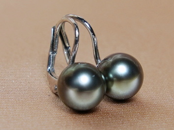 Zlaté náušnice 14K tahitské perly AAA DS701WE-T Zlaté náušnice 14K tahitské perly AAA DS701WE-T