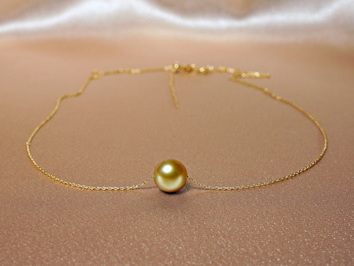 Zlatý náhrdelník s perlou Jižního Pacifiku GSP100B Zlatý náhrdelník s perlou Jižního Pacifiku GSP100B