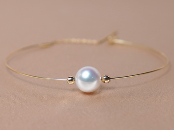 Zlatý náramek s perlou  WW07YB-W Zlatý náramek s perlou  WW07YB-W