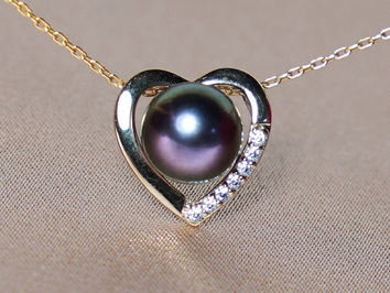 Zlatý přívěsek s říční perlou  WW011YP-FB Zlatý přívěsek s říční perlou  WW011YP-FB