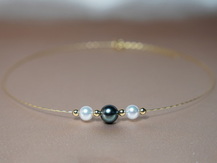 Perlový náhrdelník ve zlatě