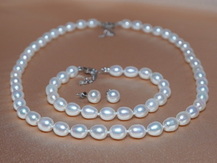 Perlový set ve stříbře