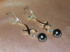 Šperky s tahitskými perlami a brilianty ve 14K zlatě BC03YS-T šperky z tahitských perál BC03YS-T najvyššia AAA kvalita BC03YS-T