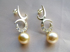 Perlové šperky BC03YS-G šperky s juhomorskými perlami BC03YS-G najvyššia AAA kvalita BC03YS-G