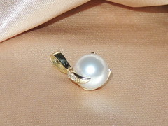 Set zlatých šperků s japonskými akoya perlami a brilianty BC05YS-A prívesok BC05YP-A najvyššia AAA kvalita BC05YS-A