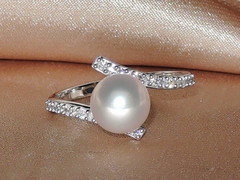 Set zlatých šperků s japonskými akoya perlami AAA BC110WS-A Prsteň s perlou BC029WR-A najvyššia AAA kvalita BC110WS-A