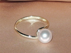 Zlaté šperky 14K s japonskými akoya perlami AAA BC150YS-A Prsteň s perlou BC028YR-A najvyššia AAA kvalita BC150YS-A