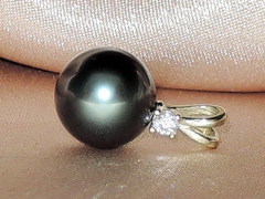 Set šperků z tahitských perel s brilianty BC140YS-T Prívesok s perlou BC025YP-T najvyššia AAA kvalita BC140YS-T