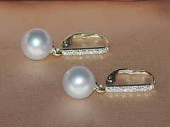 Šperky s perlami BC110YS-W perlové náušnice BC024YE-W najvyššia AAA kvalita BC110YS-W