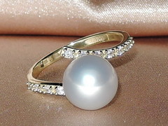 Šperky s perlami BC110YS-W prsteň s perlou BC029YR-W najvyššia AAA kvalita BC110YS-W