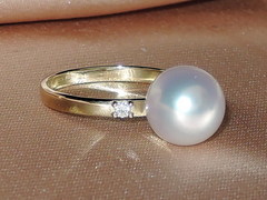 Šperky s perlami Jižního Pacifiku BC140YS-W prsteň s perlou BC027YR-W najvyššia AAA kvalita BC140YS-W