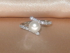 Šperky s perlami BC170WBS-W prsteň s perlou BC029WBR-W BC170WBS-W