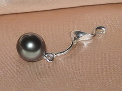 Perlové šperky TDwSET200ZM prívesok s tahitskou perlou TDwP300ZM TDwSET200ZM