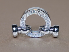 Elegantný strieborný perlový uzáver kruh K03.JPG RSN8595AAAwA