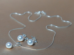 Perlový set bílé říční perly v stříbře FPS003wT FPS003wT.JPG FPS003wT