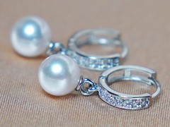 Zlaté náušnice pravé japonské akoya perly AAA DS120WE-A Perlové náušnice DS120WE-A-2.JPG DS120WE-A