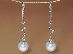 Zlaté visací náušnice s říční perlou FE002wM Perlové náušnice FE002wM.2.JPG FE002wM