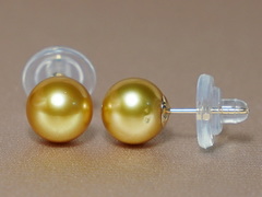 Zlaté náušnice 18K z perel Jižního Pacifiku GE18KAA+ZY Perlové náušnice zo zlatožltých perál GE18KAA+ZY.2.JPG GE18KAA+ZY