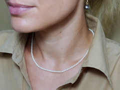 Perlový náhrdelník pravé říční perly 3 mm NRSN3035AA+wJ Perlový náhrdelník NRSN3035AA+wJ-3.JPG NRSN3035AA+wJ