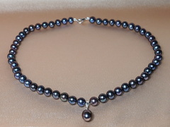 Perlový náhrdelník černé říční perly AAA NRSNP7585AAAbK Perlový náhrdelník čierne perly NRSNP7580AAAbK.1.JPG NRSNP7585AAAbK