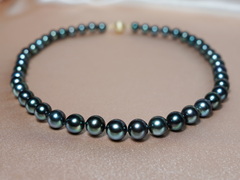 Perlový náhrdelník černé tahitské perly TPN052SS Perlový náhrdelník tahitské perly TPN052SS-1.JPG TPN052SS