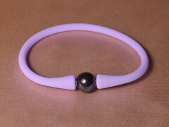 Perlový náramek na léto černá perla SPB001FB Perlový náramok SPB001FB slabofialový.jpg SPB001FB