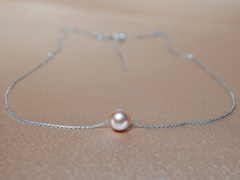 Pravá perla AAA na 14K zlatém řetízku FPN095AAAwL Pravá perla na zlatej retiazke FPN095AAAwL-1.JPG FPN095AAAwL