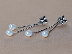 Stříbrný set šperků s pravými perlami PS222B Strieborné náušnice s pravými perlami PE222B.JPG PS222B