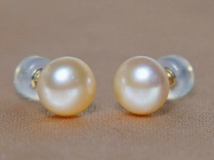 Zlaté napichovací perlové náušnice PSE14YG Zlaté napichovacie perlové náušnice PSE14YG.1.JPG PSE14YG