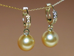 Zlaté náušnice 14K s perlami Južného Pacifiku DS120YE-G.1.JPG DS120YE-G