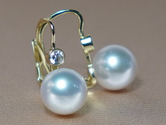 Zlaté náušnice 14K s perlami Jižního Pacifiku DS222YE-W Zlaté náušnice 14K s perlami Južného Pacifiku DS222YE-W.1.JPG DS222YE-W