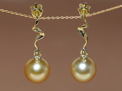 Zlaté náušnice 14K s perlami Južného Pacifiku SSPE100B.2.JPG SSPE100B
