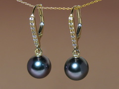 Zlaté náušnice 14K s pravou tahitskou perlou BC024YE-T.1.JPG BC024YE-T