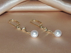 zlaté náušnice 14K japonské akoya perly AE005C Zlaté náušnice Akoya perly AE005C.jpg AE005C