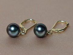 Zlaté náušnice 14K černé tahitské perly AAA TEAAAZGC Zlaté náušnice čierne tahitské perly TEAAAZGC.1.JPG TEAAAZGC