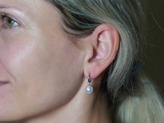 Zlaté náušnice krúžky s pravou perlou WW017.JPG WW017WE-FW