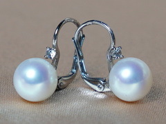 Zlaté náušnice 14K pravé sladkovodné perly BC022WFE-W Zlaté náušnice perly BC022WFE-W-1.JPG BC022WFE-W