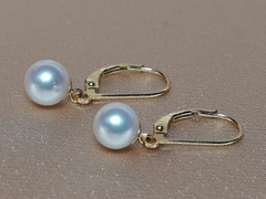 Zlaté náušnice 14K s pravými říčními perlami AAA GA014YFE-W Zlaté náušnice s perlami GA014YFE-W-1.JPG GA014YFE-W