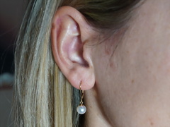 Zlaté náušnice 14K s pravými říčními perlami AAA GA014YFE-W Zlaté náušnice s perlami GA014YFE-W-2.JPG GA014YFE-W