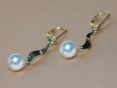 Zlaté náušnice s perlami Južného Pacifiku BC04YE-W.1.JPG BC04YE-W