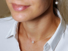 Zlatý náhrdelník 14K japonská akoya perla AAA APN777YG Zlatý náhrdelník pravá japonská akoya perla AAA 2.JPG APN777YG