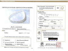 Perlový náhrdelník z japonských akoya perel HANADAMA 9mm HANADAMA 9095 certifikát_akoya hanadama.jpg HANADAMA 9095