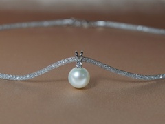 Přívěsek s perlou BC025WFP-W prívesok z bieleho zlata na mesh retiazke.JPG BC025WFP-W